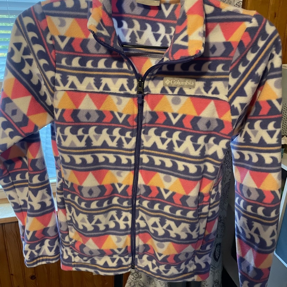 Columbia Multicolor Geometric Fleece Jacket